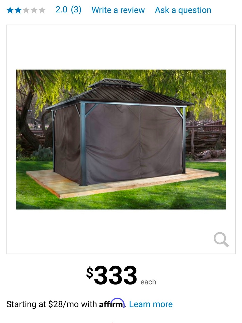 Sojag gazebo curtain 12x16